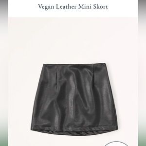 Vegan Leather Mini Skort